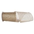 Reliant Ribbon Reliant Ribbon 97713W-990-25F 6 in. 10 Yards Grand Net Glitter Wired Edge Ribbon; Gold & Silver 97713W-990-25F